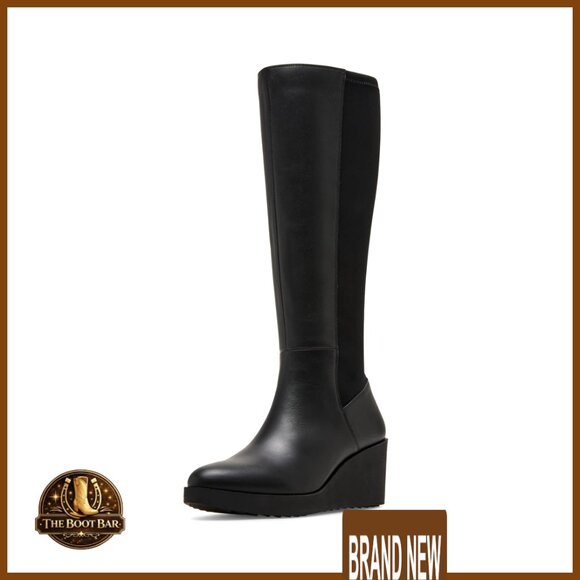 Shoes - Waterproof Knee-High Boots Treaded Sole Cushioned Insole Chic All-Season Wear